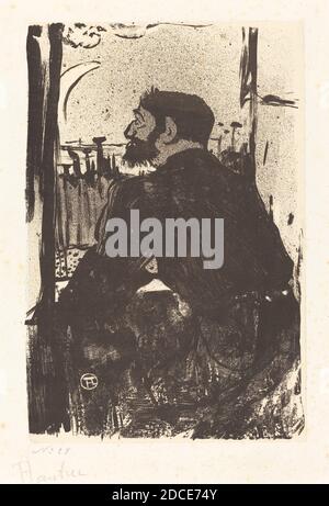 Henri de Toulouse-Lautrec, (Künstler), Französisch, 1864 - 1901, Sleepless Night (Nuit Blanche), Vieilles histoires: pl.4, (Serie), 1893, Lithographie in Schwarz auf China-Papier Stockfoto