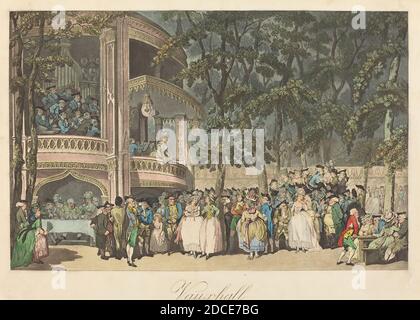 Thomas Rowlandson, (Künstler), britisch, 1756 - 1827, Vauxhall Gardens, 1785, Radierung und Aquatinta Stockfoto