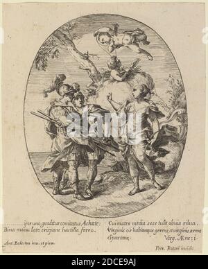 Pietro Rotari, (Künstler), Venetian, 1707 - 1762, Antonio Balestra, (Künstler nach), Venetian, 1666 - 1740, Venus erscheint zu Achilles, 1725, Radierung mit Gravur Stockfoto