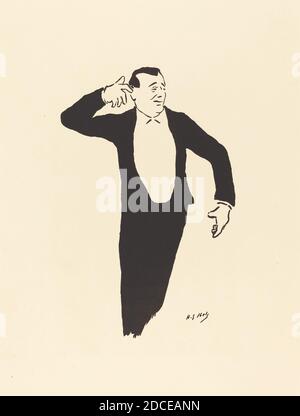 Henri-Gabriel Ibels, (Künstler), französisch, 1867 - 1936, Singer, Le Cafe concert, (Serie), 1893, Lithographie, Bild: 22.8 x 15 cm (9 x 5 7/8 Zoll), Blatt: 43.8 x 32 cm (17 1/4 x 12 5/8 Zoll Stockfoto