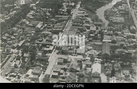 Kincardine Ontario von einem Flugzeug (HS85-10-37692). Stockfoto