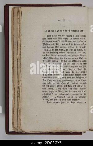 Kinder und Hausmärchen (Grimm) 1812 I 006. Stockfoto