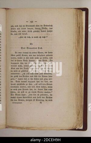 Kinder und Hausmärchen (Grimm) 1812 I 193. Stockfoto