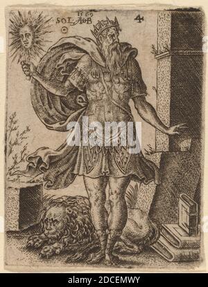 Abraham de Bruyn, (Künstler), Flämisch, 1540 - 1587, Sonne, die sieben Planeten, (Serie), 1569, Gravur Stockfoto
