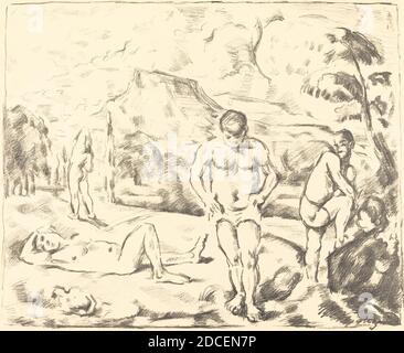 Paul Cézanne, (Künstler), Französisch, 1839 - 1906, The Bathers (Large Plate), 1896-1897, Lithographie, Bild: 41.5 x 51.5 cm (16 5/16 x 20 1/4 Zoll), Blatt: 48.1 x 63 cm (18 15/16 x 24 13/16 Zoll Stockfoto