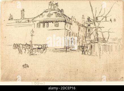 James McNeill Whistler, (Künstler), Amerikaner, 1834 - 1903, Tempel, Venedig, A Series of Twenty-sixEtchings, (series), c. 1880/1881, Radierung Stockfoto