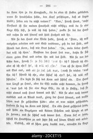 Kinder und Hausmärchen (Grimm) 1850 I 206. Stockfoto