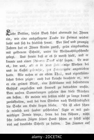 Kinder und Hausmärchen (Grimm) 1850 I A 005. Stockfoto