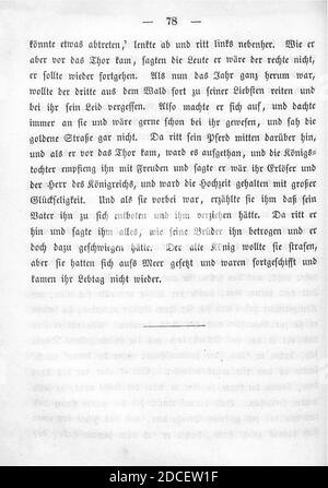 Kinder und Hausmärchen (Grimm) 1850 II 078. Stockfoto