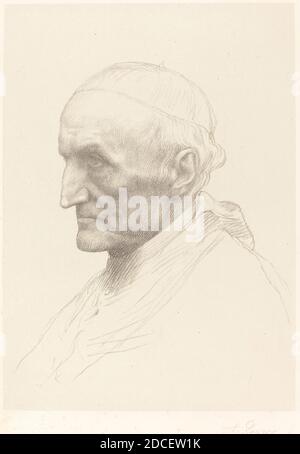 Alphonse Legros, (Künstler), französisch, 1837 - 1911, Kardinal Manning, 2. Platte, Lithographie Stockfoto