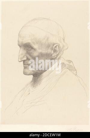 Alphonse Legros, (Künstler), französisch, 1837 - 1911, Kardinal Manning, 2. Platte, Lithographie Stockfoto