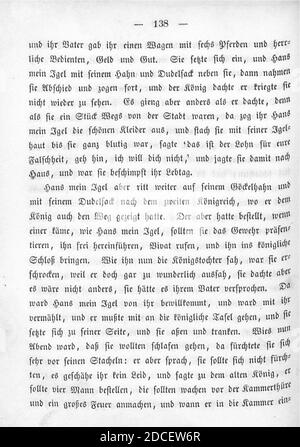 Kinder und Hausmärchen (Grimm) 1850 II 138. Stockfoto