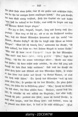 Kinder und Hausmärchen (Grimm) 1850 II 143. Stockfoto