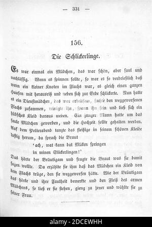 Kinder und Hausmärchen (Grimm) 1850 II 331. Stockfoto