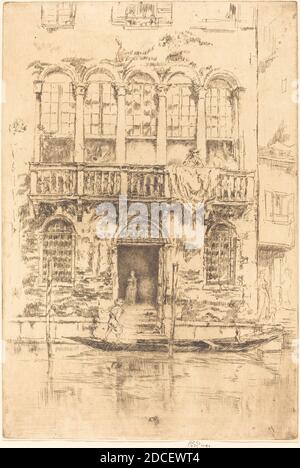 James McNeill Whistler, (Künstler), Amerikaner, 1834 - 1903, The Balcony, Venedig, A Series of Twenty-SixEtchings, (series), 1879/1880, Radierung Stockfoto