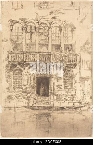 James McNeill Whistler, (Künstler), Amerikaner, 1834 - 1903, The Balcony, Venedig, A Series of Twenty-SixEtchings, (series), 1879/1880, Radierung Stockfoto