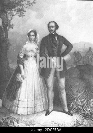 König Maximilian II. Und Königin Marie von Bayern. Stockfoto