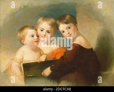 Thomas Sully, (Künstler), Amerikaner, Born England, 1783 - 1872, The Vanderkemp Children, 1832, Öl auf Leinwand, insgesamt: 70.9 x 90.5 cm (27 15/16 x 35 5/8 Zoll), gerahmt: 99.1 x 119.4 x 6.4 cm (39 x 47 x 2 1/2 Zoll Stockfoto