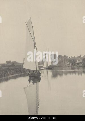 Peter Henry Emerson, (Künstler), Brite, Born Cuba, 1856 - 1936, The Village of Horning, Life and Landscape in the Norfolk Broads, (Serie), 1886, Platindruck, Blatt (auf Bild zugeschnitten): 22.1 x 16.6 cm (8 11/16 x 6 9/16 Zoll), Seitengröße: 40.7 x 28.2 cm (16 x 11 1/8 Zoll Stockfoto