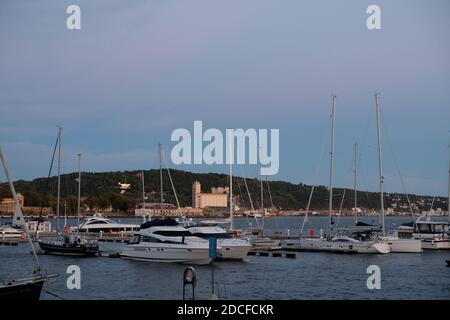 Was ist am Dock? Stockfoto