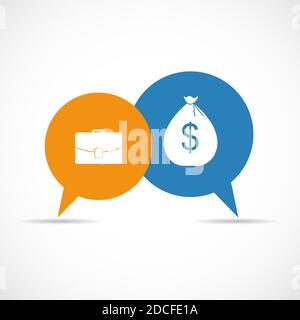 Geldbeutel im modernen flachen Stil Icon-Konzept für Web. Abbildung Stockfoto