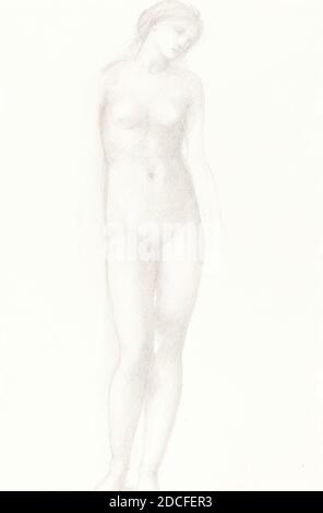 Sir Edward Coley Burne-Jones, (Künstler), britisch, 1833 - 1898, Venus, Graphit, insgesamt: 25.2 x 17.8 cm (9 15/16 x 7 Zoll Stockfoto