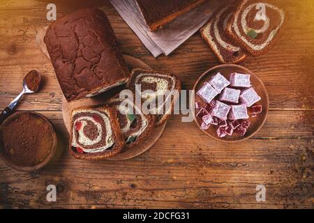 Ungarische Kalacs ist ein süßes Brot sehr ähnlich Brioche Stockfoto