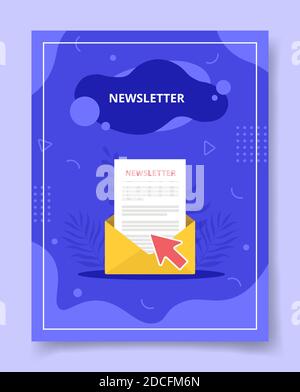 Neuer Brief im Umschlag für Vorlage von Bannern, Flyer, Bücher Cover, Zeitschriften mit flüssigen Form Stil Stock Vektor