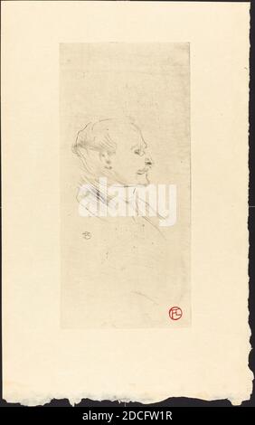 Henri de Toulouse-Lautrec, (Künstler), Französisch, 1864 - 1901, W.H.B. Sands (W.H.B. Sands, editeur à Edimbourg), Sept pointes seches, (Serie), 1898, Trockenpunkt Stockfoto