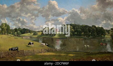 John Constable, (Künstler), britisch, 1776 - 1837, Wivenhoe Park, Essex, 1816, Öl auf Leinwand, insgesamt: 56.1 x 101.2 cm (22 1/16 x 39 13/16 Zoll), gerahmt: 77.8 x 122.5 x 8.8 cm (30 5/8 x 48 1/4 x 3 7/16 Zoll Stockfoto