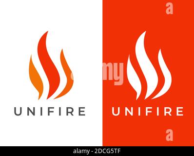 Feuer Form Logo Design Vektor-Vorlage. Anpassbare Form Stock Vektor