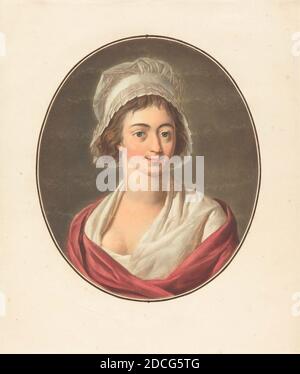 Pierre-Michel Alix, (Künstler), französisch, 1762 - 1817, Jean-François Garnerey, (Künstler nach), französisch, 1755 - 1837, Charlotte Corday, Farbe aquatinta Stockfoto