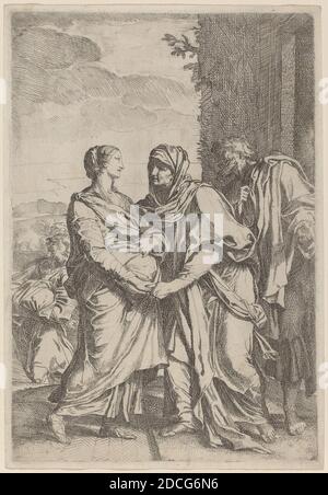 Carlo Maratta, (Künstler), Italienisch, 1625 - 1713, die Heimsuchung, Radierung Stockfoto