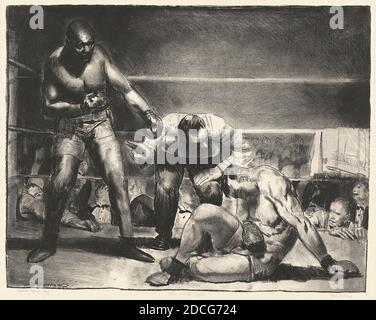 George Bellows, (Künstler), Amerikaner, 1882 - 1925, The White Hope, 1921, Lithographie in schwarz, Bild: 36.83 × 47.63 cm (14 1/2 × 18 3/4 Zoll Stockfoto