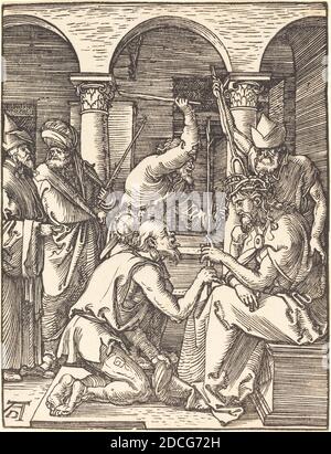 Albrecht Dürer, (Künstler), Deutsch, 1471 - 1528, Christus gekrönt mit Dornen, der kleine Holzschnitt Passion, (Serie), wahrscheinlich c. 1509/1510, Holzschnitt Stockfoto