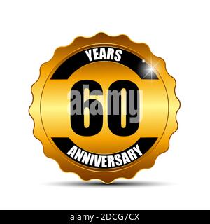 Illustration Zur Vorlage Für Das „Anniversary Gild“-Label Stockfoto