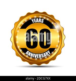 Illustration Zur Vorlage Für Das „Anniversary Gild“-Label Stockfoto