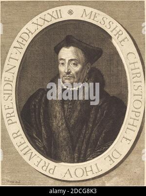 Jean Morin, (Künstler), Französisch, c. 1600 - 1650, Christophe de Thou, Radierung und Gravur Stockfoto