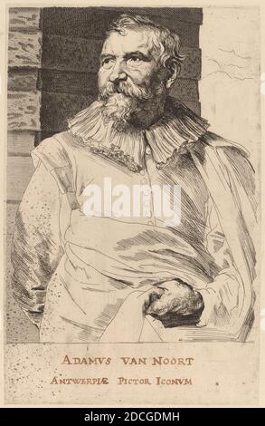 Sir Anthony van Dyck, (Künstler), Flämisch, 1599 - 1641, Adam van Noort, Ikonographie, (Serie), wahrscheinlich 1626/1641, Radierung und Gravur Stockfoto