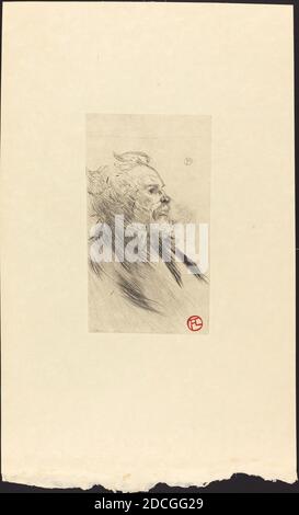 Henri de Toulouse-Lautrec, (Künstler), Französisch, 1864 - 1901, Charles Maurin, Sept pointes seches, (Serie), 1898, Trockenpunkt Stockfoto