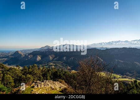 Ein Teil der Picos de Europa in der Provinz Asturien Spanien. Stockfoto