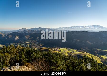 Ein Teil der Picos de Europa in der Provinz Asturien Spanien. Stockfoto