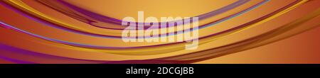 Fantastische elegante Wave panorama Hintergrund design Illustration Stockfoto