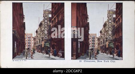 Chinatown, New York City., 1925, New York (Staat), New York (N.Y.), Manhattan (New York, N.Y.), Chinatown (New York, N.Y.), Doyers Street (New York, N.Y.), Pell Street (New York, N.Y.) Stockfoto