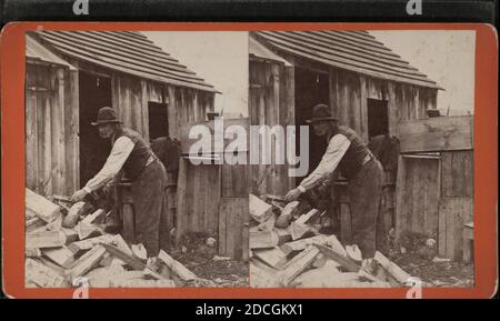 Armer Old Tramp“ oder „Business before Pleasure.“, Morehouse, M. A., Fuelwood, Yards, New York (Bundesstaat Stockfoto