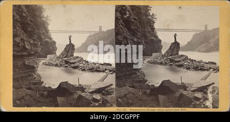 Hängebrücke, von unten Saw Mill., Soule, John P. (1827-1904), New York (Staat), Niagara Falls (N.Y. und ONT Stockfoto