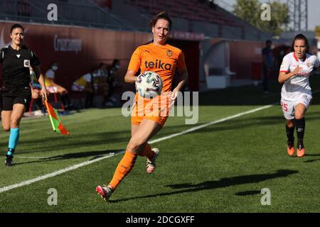 Sevilla, Spanien. November 2020. Ellen Jansen von Valencia FCF beim Primera Iberdrola Spiel zwischen Sevilla FC und Valencia FCF im Jesus Navas Stadion in Sevilla, Spanien. Quelle: Jose Luis Contreras/DAX/ZUMA Wire/Alamy Live News Stockfoto