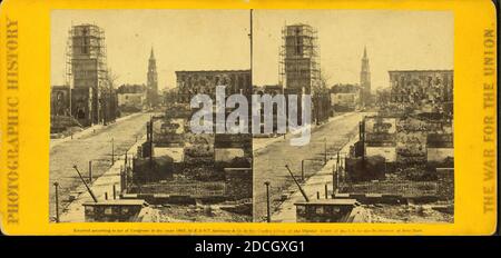 Blick auf Meeting St. Charleston, S. C., Blick nach Süden, zeigt St. Michael's Church, The Mills House,...., E. & H.T. Anthony (Firma), 1861, Usa Stockfoto