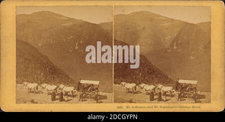 Mt. Jefferson und Mt. Washington Carriage Road., Kilburn Brothers, New Hampshire, Washington, Mount (N.H Stockfoto