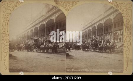 Nach Hause, Busse am Lake George., New York (Staat), George, Lake (N.Y. : See Stockfoto